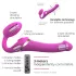 Strap-on-me M - pripadajući, zračnim valovima vibrator (rozi)