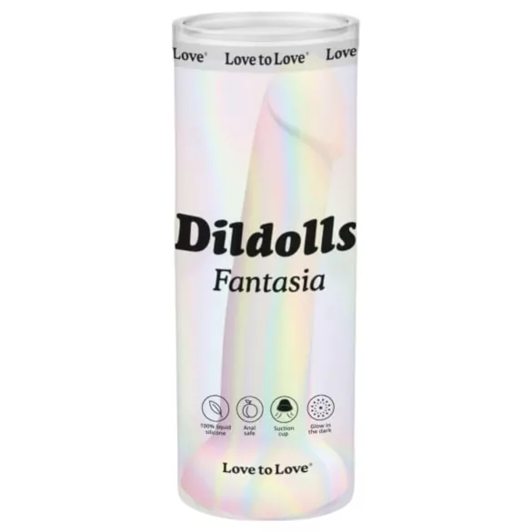 Dildolls Fantasia - silikonski dildo s usisnom čašom (prugasti)