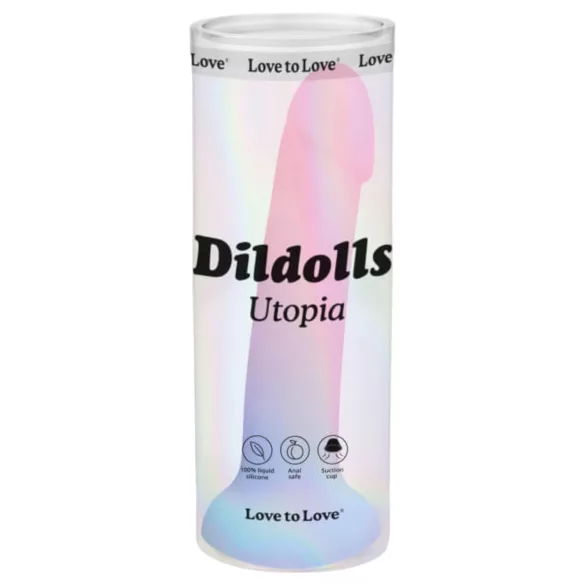 Dildolls Utopia - dildo sa vakuumskom bazom - silikon - šareno