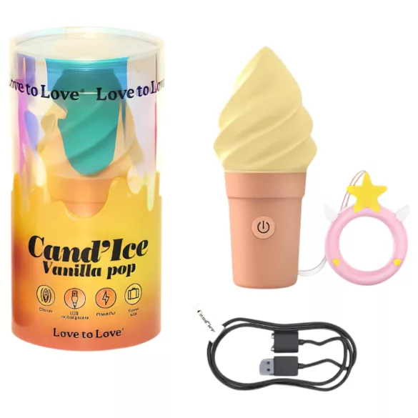 Love to Love Cand Ice - USB klitoralni vibrator (vanilija)