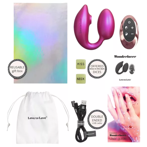 Wonderlover - klitoris i G-točka vibrator (metal ružičasti)