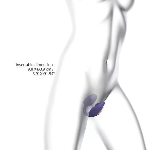 Wonderlover - vibrator za G-točku i klitoris (tamno ljubičasta)
