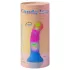 Love to Love Candy Loop - svjetleći silikonski dildo s LED osvjetljenjem (roza-plava) - 16,9 cm