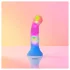 Love to Love Candy Loop - svjetleći silikonski dildo s LED osvjetljenjem (roza-plava) - 16,9 cm