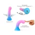 Love to Love Candy Loop - svjetleći silikonski dildo s LED osvjetljenjem (roza-plava) - 16,9 cm