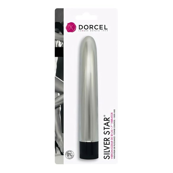 Dorcel - klasični vibrator štap - srebrna