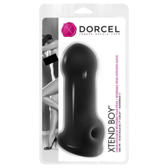 Dorcel Xtend Boy - penis rukav od silikona - crni