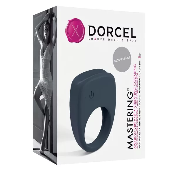 Dorcel Mastering - akumulatorski, vibrirajući prsten za penis (sivi)
