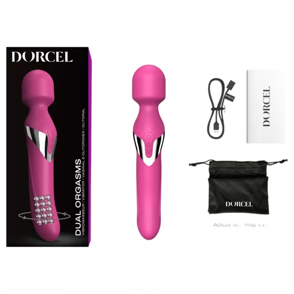 Dorcel Dual Orgasms - akumulatorski, 2u1 masažni vibrator (rozi)