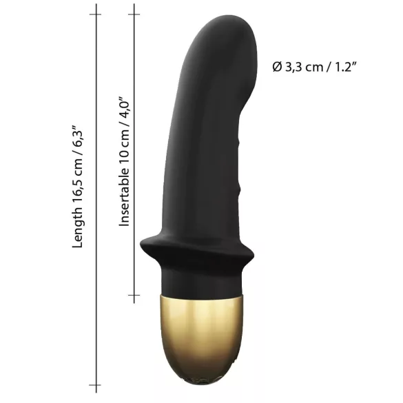 Dorcel Mini Lover 2.0 - punjivi G-točka vibrator (crno-zlatni)
