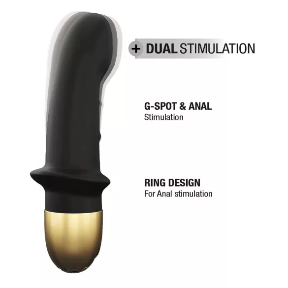 Dorcel Mini Lover 2.0 - punjivi G-točka vibrator (crno-zlatni)