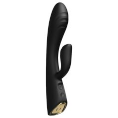   Dorcel Flexi Rabbit - grijani vibrator s fleksibilnim klitoralnim nastavkom (crni)