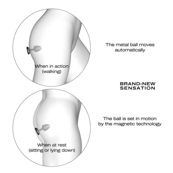 Dorcel - kuglasti daljinski crni analni vibrator M