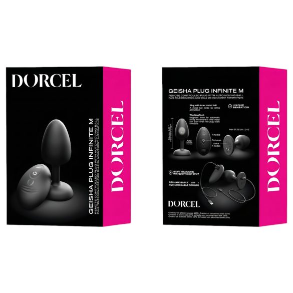 Dorcel - kuglasti daljinski crni analni vibrator M