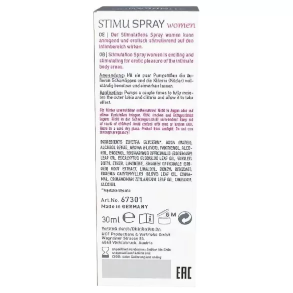 HOT Shiatsu - stimulirajući sprej za žene - 30ml