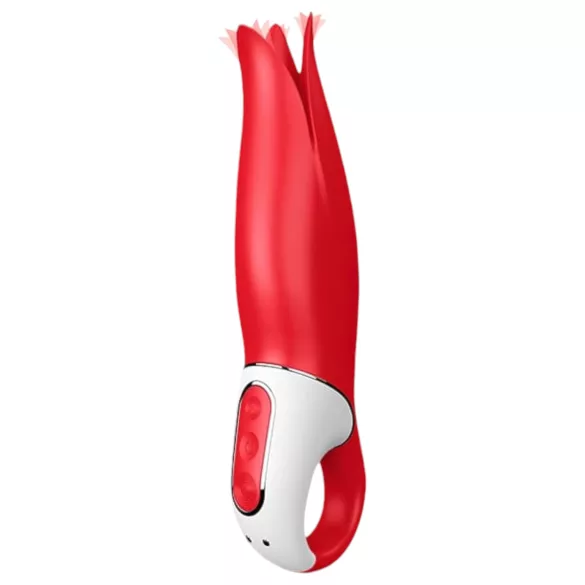 Satisfyer Power Flower - vibrator na punjenje - vodootporan - crvena