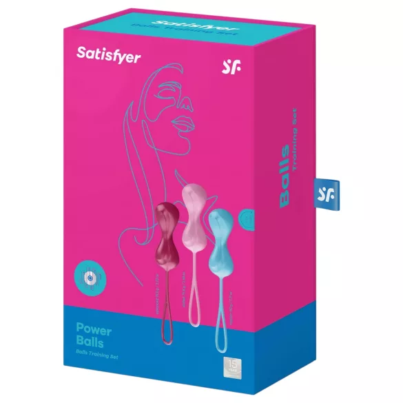 Satisfyer - set gejša kuglica s pomičnim utezima - 3 komada