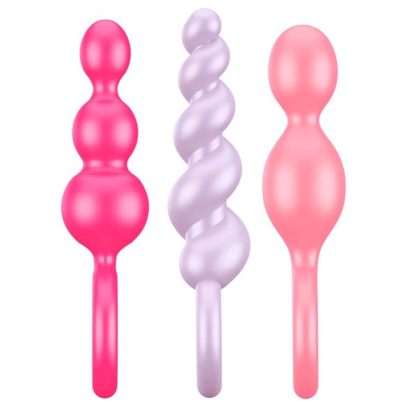 Satisfyer Booty Call - analni plug set - šareno - 3 komada