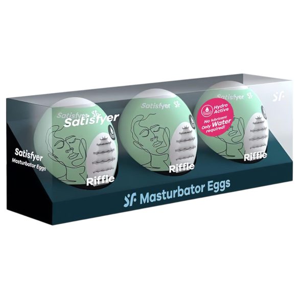 Satisfyer Egg Riffle - set muških masturbatora jaje - 3 komada