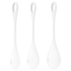   Satisfyer Yoni Power 1 - set gejša kuglica - bijela - 3 komada