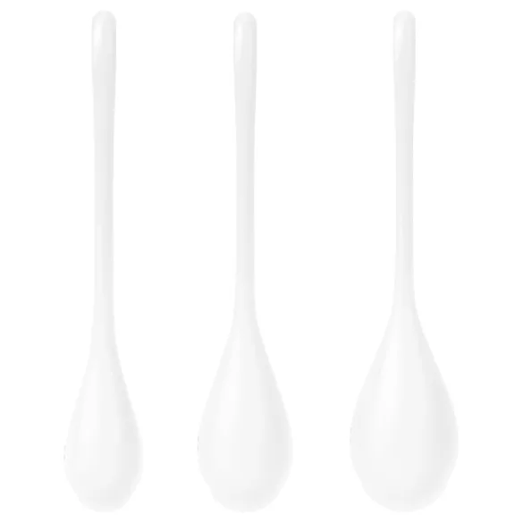 Satisfyer Yoni Power 1 - set gejša kuglica - bijela - 3 komada