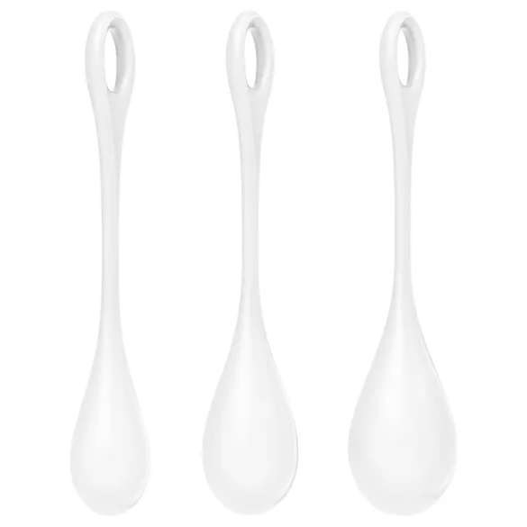 Satisfyer Yoni Power 1 - set gejša kuglica - bijela - 3 komada