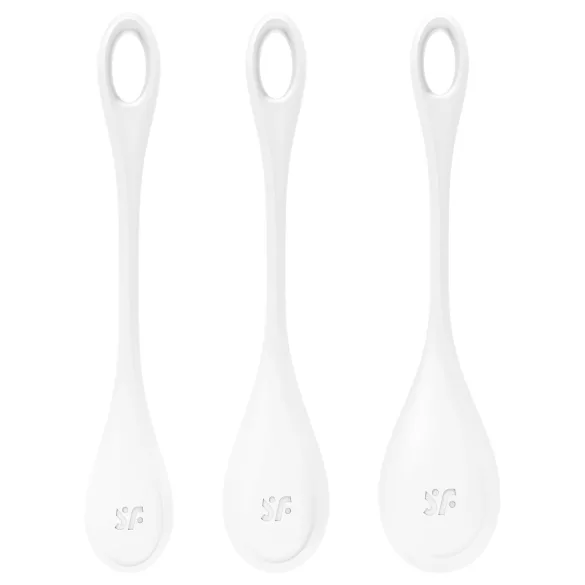 Satisfyer Yoni Power 1 - set gejša kuglica - bijela - 3 komada