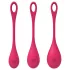 Satisfyer Yoni Power 1 - set gejšinih kuglica - 3 komada - crvena
