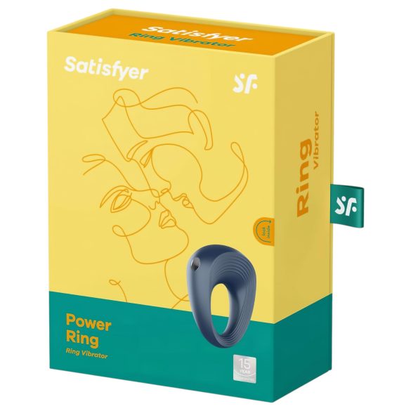 Satisfyer Power Ring - vibrirajući penis prsten vodootporan - sivi