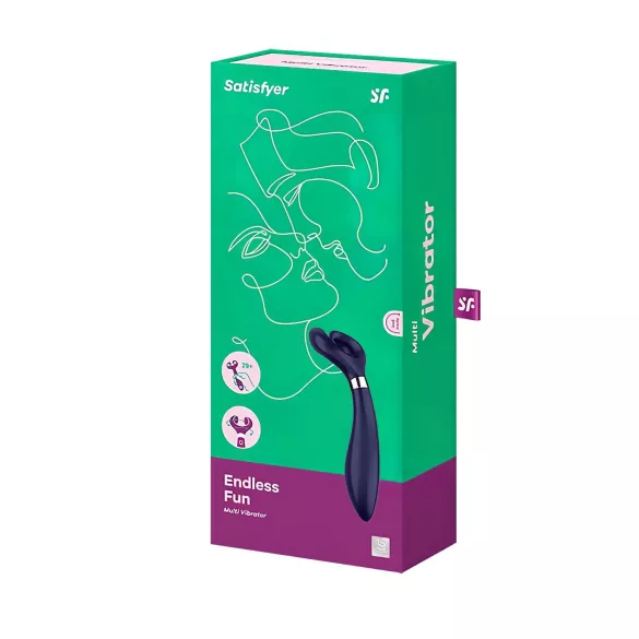 Satisfyer Endless Fun - vibrator za parove na punjenje - vodootporan - plavi