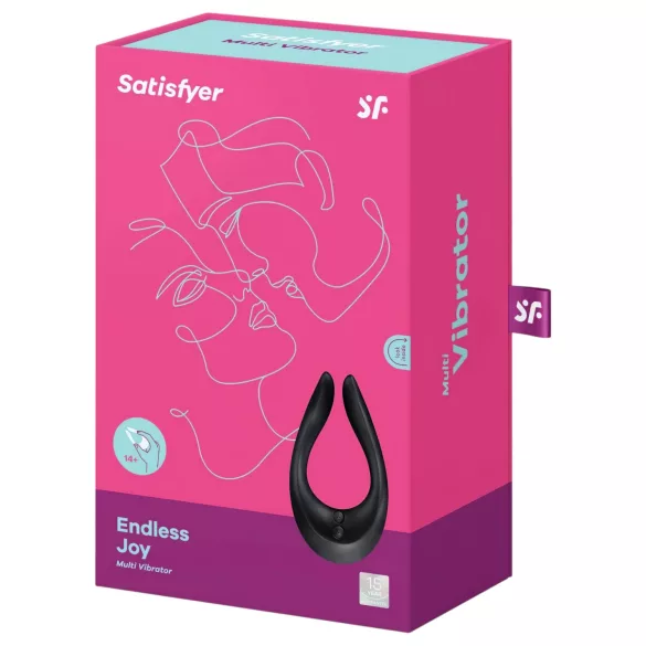 Satisfyer Endless Joy - vibrator za parove - vodootporan, punjivi - crni