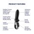 Satisfyer Hot Passion - pametan grijani analni vibrator (crni)