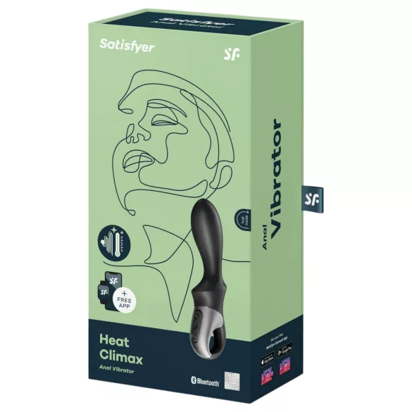 Satisfyer Heat Climax - Analni vibrator s funkcijom grijanja upravljan aplikacijom (crni)