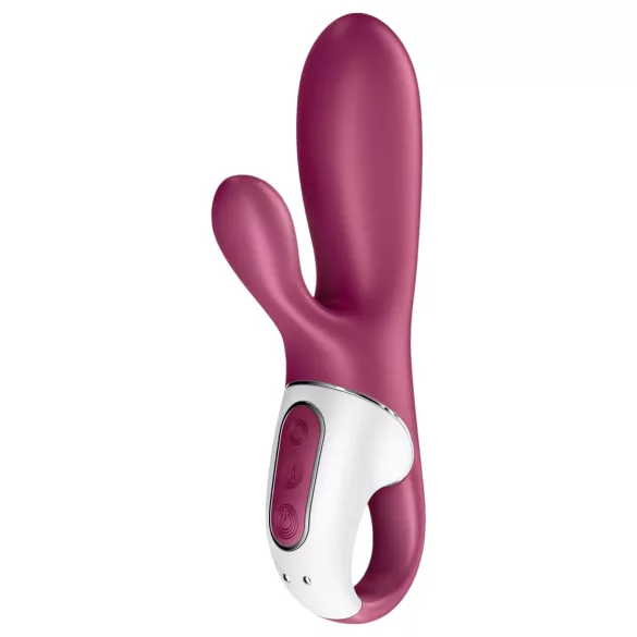 Satisfyer Hot Bunny - vibrator s grijućim nastavkom za klitoris, upravljan aplikacijom (crveni)