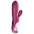 Satisfyer Hot Bunny - vibrator s grijućim nastavkom za klitoris, upravljan aplikacijom (crveni)
