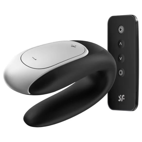 Satisfyer Double Fun - vibrator za parove s upravljanjem putem aplikacije (crni)