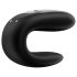 Satisfyer Double Fun - pametan, vodootporni parni vibrator (crni)