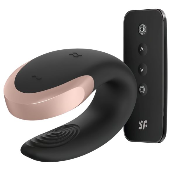 Satisfyer Double Love - pametni, bežični vibrator za parove (crni)