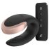 Satisfyer Double Love - pametni, bežični vibrator za parove (crni)