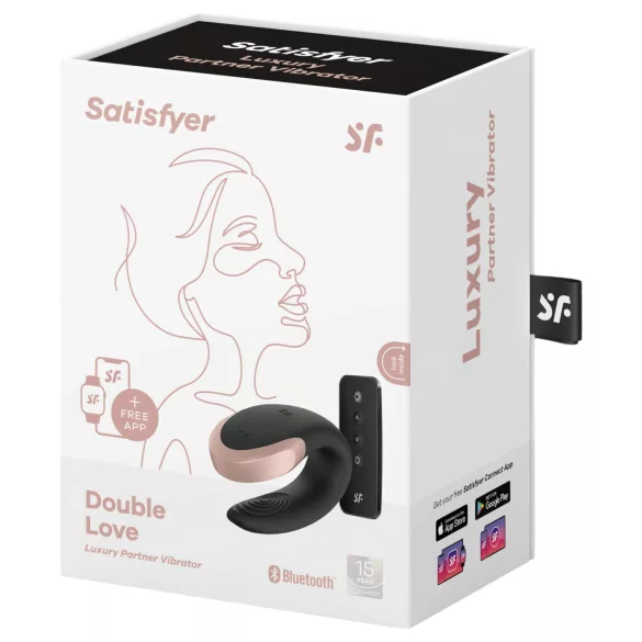 Satisfyer Double Love - vibrator za parove s aplikacijom i daljinskim upravljačem (crni)