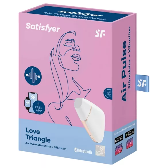 Satisfyer Love Triangle - stimulátor klitorisa s valovima zraka - bijeli