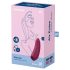 Satisfyer Curvy 1+ - vibrator za klitoris s valovima zraka - crveni