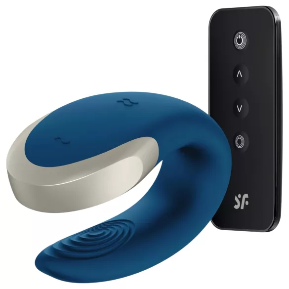 Satisfyer Double Love - vibrator za parove s upravljanjem putem aplikacije (plavi)
