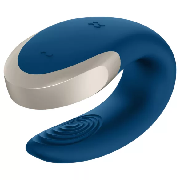 Satisfyer Double Love - vibrator za parove s upravljanjem putem aplikacije (plavi)
