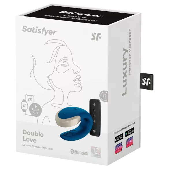 Satisfyer Double Love - vibrator za parove s upravljanjem putem aplikacije (plavi)