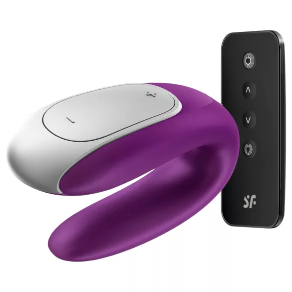 Satisfyer Double Fun - vibrator za parove s upravljanjem putem aplikacije (ljubičasti)