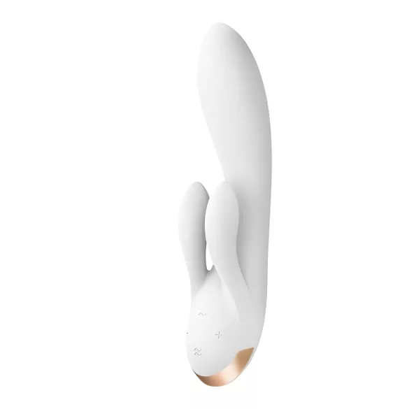 Satisfyer Double Flex - vibrator s rukom za klitoris s upravljanjem putem aplikacije (bijeli)