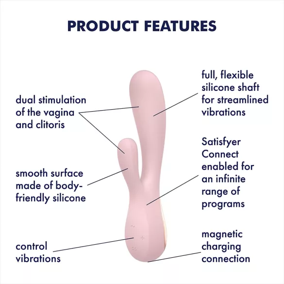 Satisfyer Mono Flex - vibrator upravljan aplikacijom (roza)