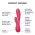 Satisfyer Mono Flex - vibrator za žene - vodootporan, aplikacija