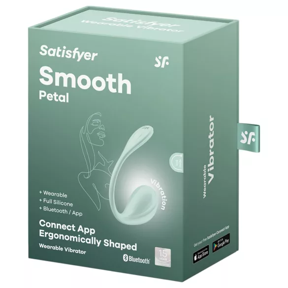 Satisfyer Smooth Petal - vibrirajuće jaje s upravljanjem putem aplikacije (zeleno)